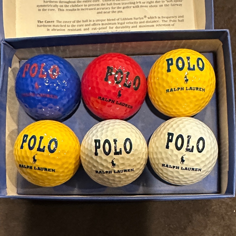 Ralph Lauren Polo Multicolor Golf Balls